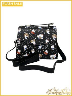 Faux Leather Hello Kitty Zodiac Crossbody Satchel Handbag Officially Licensed